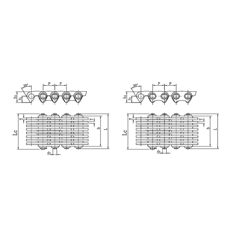 Flank contact silent chain