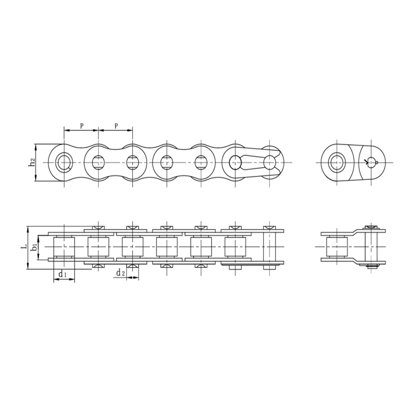 Hindi kinakalawang na asero maikling pitch precision roller chain