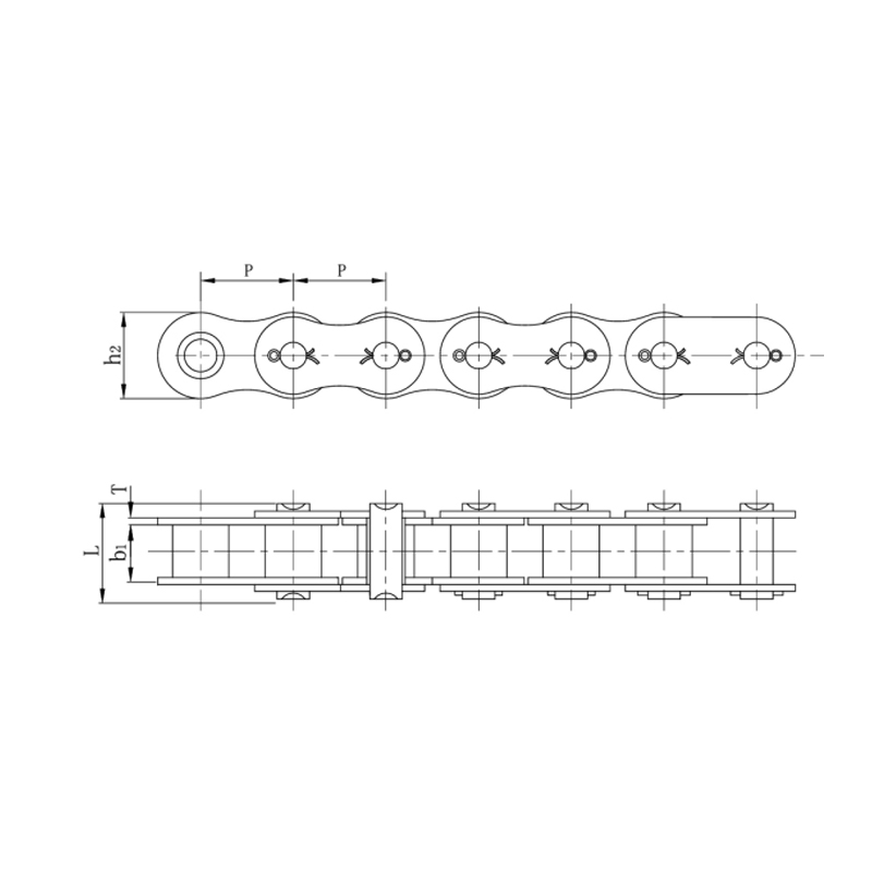 Cottered type short pitch precision roller chain ( A series )