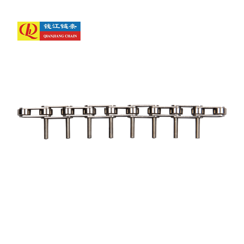 Hindi kinakalawang na asero na double pitch conveyor chain na may pinahabang mga pin