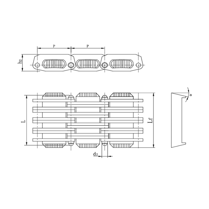PIV infinitely variable speed chain na may mga slide leaf