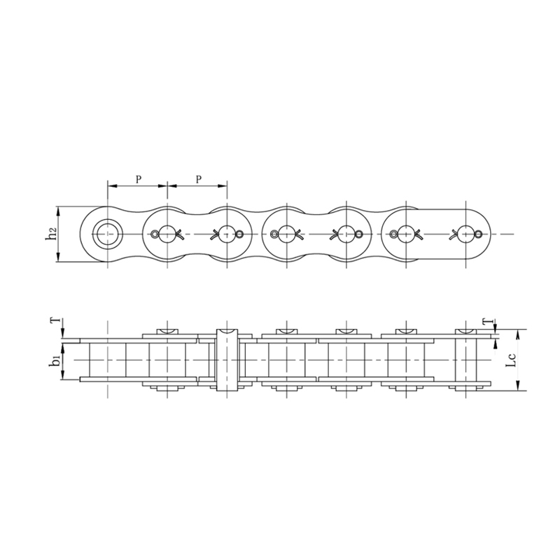 Heavy duty series cottered type roller chains